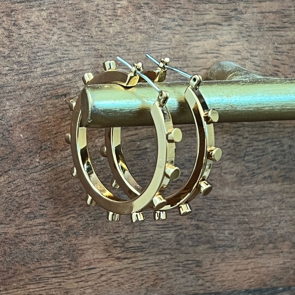 Tory Burch Jewelry - Tory Burch gold-tone studded hoops